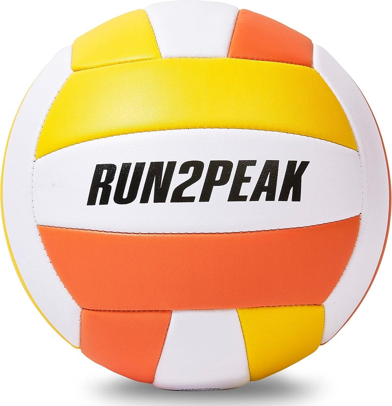 RUN2PEAK Soft Touch Volleyball Ball Gifts for Teen Girls Kids Youth Team Beginners Durable Volleyballs for Outdoor Indoor Beach Pool Water Play Official Size 5 Training Practice Volley Ball - Image 1